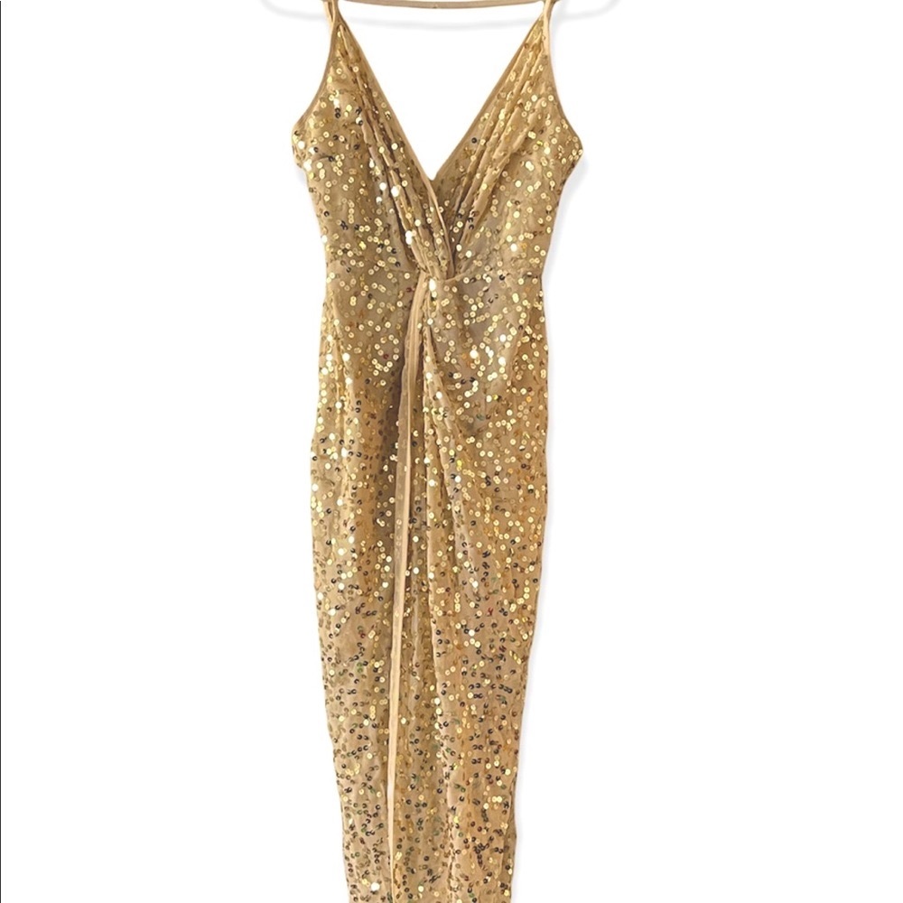 Asos Sequin Gold Dress